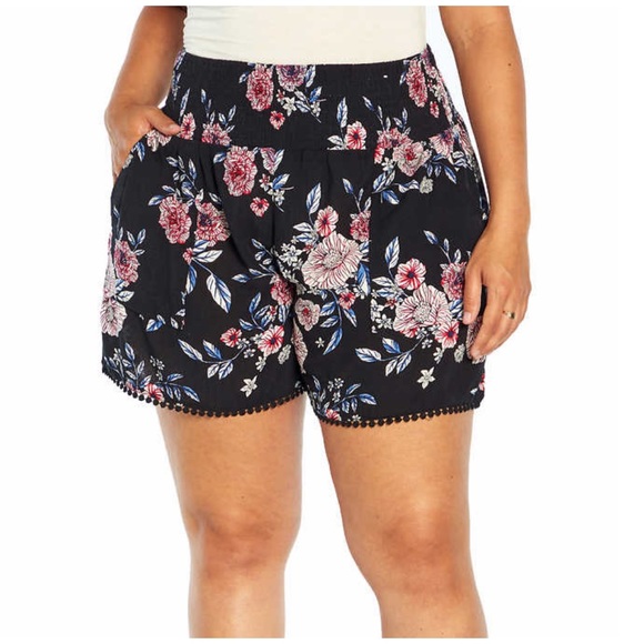 Three Dots Ladies' Printed Short, Black (size : XS, S, M, L, XL, XXL) - Picture 1 of 4